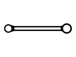 Wrench silhouette tools vector illustration on transparent background