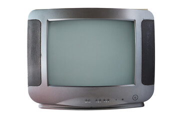 The old TV on the isolated.Retro technology concept.