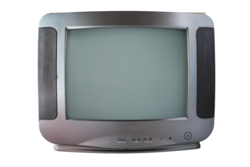 The old TV on the isolated.Retro technology concept.