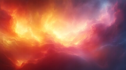 Fototapeta premium Fiery, colorful cloudscape.