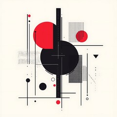 Obraz premium Abstract geometric shapes design, graphic art background, possible use for posters, presentations, or websites