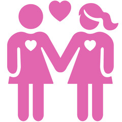 LGBTQ+ Love and Heart Symbol Minimalist