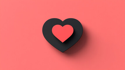 Two Hearts, One Love: A Touching Graphic Design