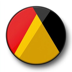 Fototapeta premium Abstract Geometric Circle Design in Red, Yellow, and Black