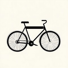 Simple black bicycle illustration