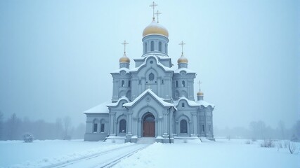 Winter Church in the Snow