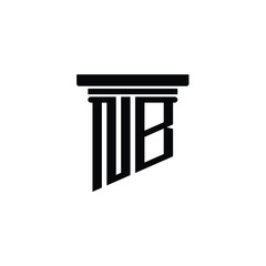 NB monogram logo design letter text name symbol monochrome logotype alphabet character simple logo