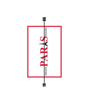  Typography Bonjour Madame Paris city France design vector illustration