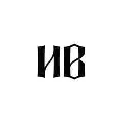 NB monogram logo design letter text name symbol monochrome logotype alphabet character simple logo
