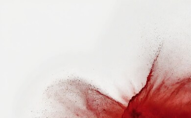Fototapeta premium A powerful explosion captured in mid-air, with a cloud of red dust and debris erupting outwards.