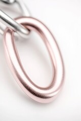 Naklejka premium Shiny metallic links intertwine, showcasing elegance and strengt