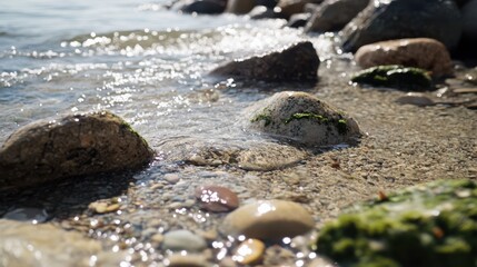 Obraz premium Serene Coastal Wildlife in Natural Light