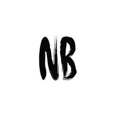 NB monogram logo design letter text name symbol monochrome logotype alphabet character simple logo