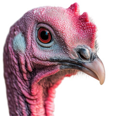 Majestic Male Turkey White Background on transparent background.