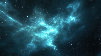 Naklejka premium Celestial Nebula Cosmic Dust and Starscape