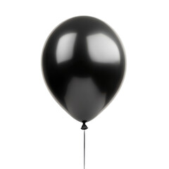 Black Balloon White Background on transparent background.