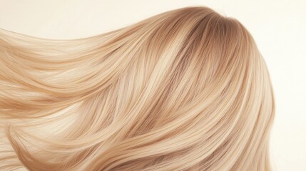 Fototapeta premium Soft, flowing hair in elegant shades showcases natural beauty an