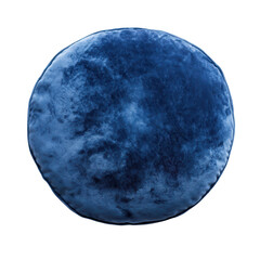 Naklejka premium Blue Round Pillow Soft Comfort on transparent background.