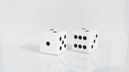 Dice 3d illustration stock image