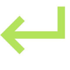 light green simple enter arrow