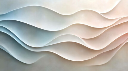 Obraz premium Pastel-toned abstract waves on a soft matte texture