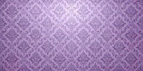 Elegant seamless purple wallpaper with subtle gradient effect and intricate floral patterns in soft pastel colors