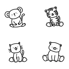 logo icon collection joy baby animals