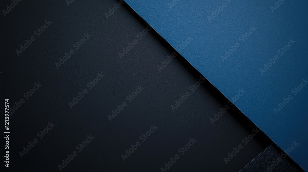 Wall mural stylish blue background with minimalistic patterns for design, featuring white space in the center f