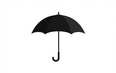 Simple black umbrella graphic design