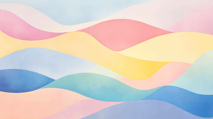 Subtle pastel curves on a light matte texture