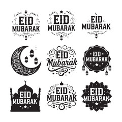 Obraz premium Eid mubarak calligraphy ramadhan design Eid 2025: A Day of Joy, Faith, and Celebration Eid Al-Adha 2025: Traditions and Festive Moments 