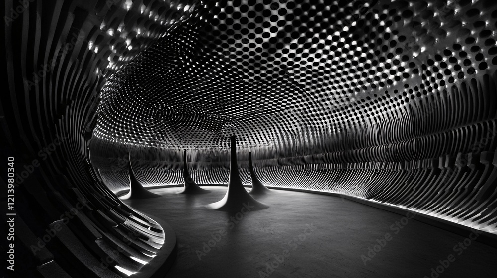 Poster a vault-like structure made of binary code, highlighting the concept of media privacy.