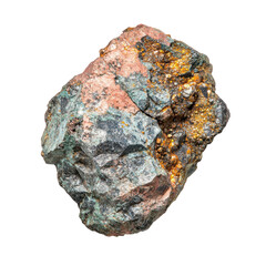 Rough Nickel Ore Texture on transparent background.
