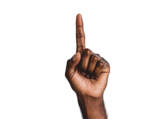 Isolated Hand Pointing Up