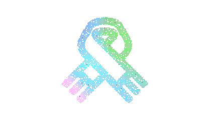 Icon scarf is made up of LED square shapes. There are bright diodes and there are black dead diodes