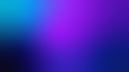 Blue purple black magenta gradient abstract background. Color ombre blend. Smooth texture noise grain mesh. Vibrant neon light glow shimmer. Artistic digital design with luminous hues and modern minim © Background & Texture