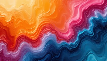 Fototapeta premium Abstract wavy colorful digital art background