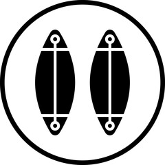 Surfboard icon style