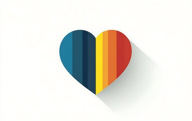 Colorful heart graphic design. Possible use web design element