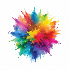 realistic 3d vibrent holli colour watercolor splash splatter isolated on a white background
