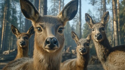 Fototapeta premium Forest Wildlife in Natural Light