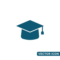 Simple Mortar Board Icon Design Template