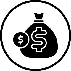 Money Bag icon style