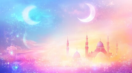 Celestial Mosque Dreamscape A Serene Ramadan Night