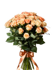 Fototapeta premium bouquet of roses isolated on Transparent Background.