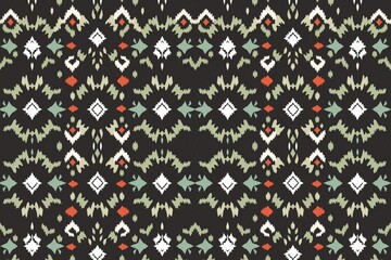 Seamless Colorful Ikat Pattern &ndash; Boho Tribal Fabric for Fashion & Decor