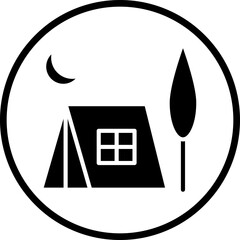 Camping icon style
