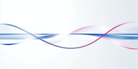 Obraz premium Abstract Blue and Pink Wave Lines Elegant Swirling Background Design Modern Graphic Illustration