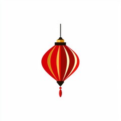Obraz premium Red and Gold Chinese Lantern Illustration