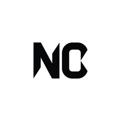 NC monogram logo design letter text name symbol monochrome logotype alphabet character simple logo